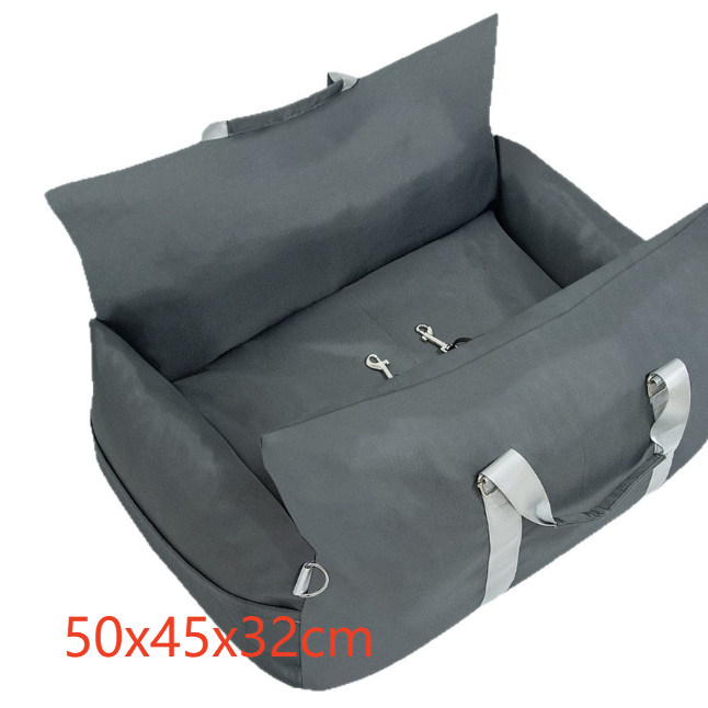 Portable soft pet travel bed with mesh sides and shoulder strap, photo 4