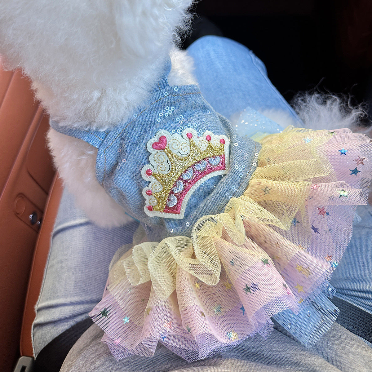 Cute denim skirt for small dogs and cats, available in 13 styles, image 28