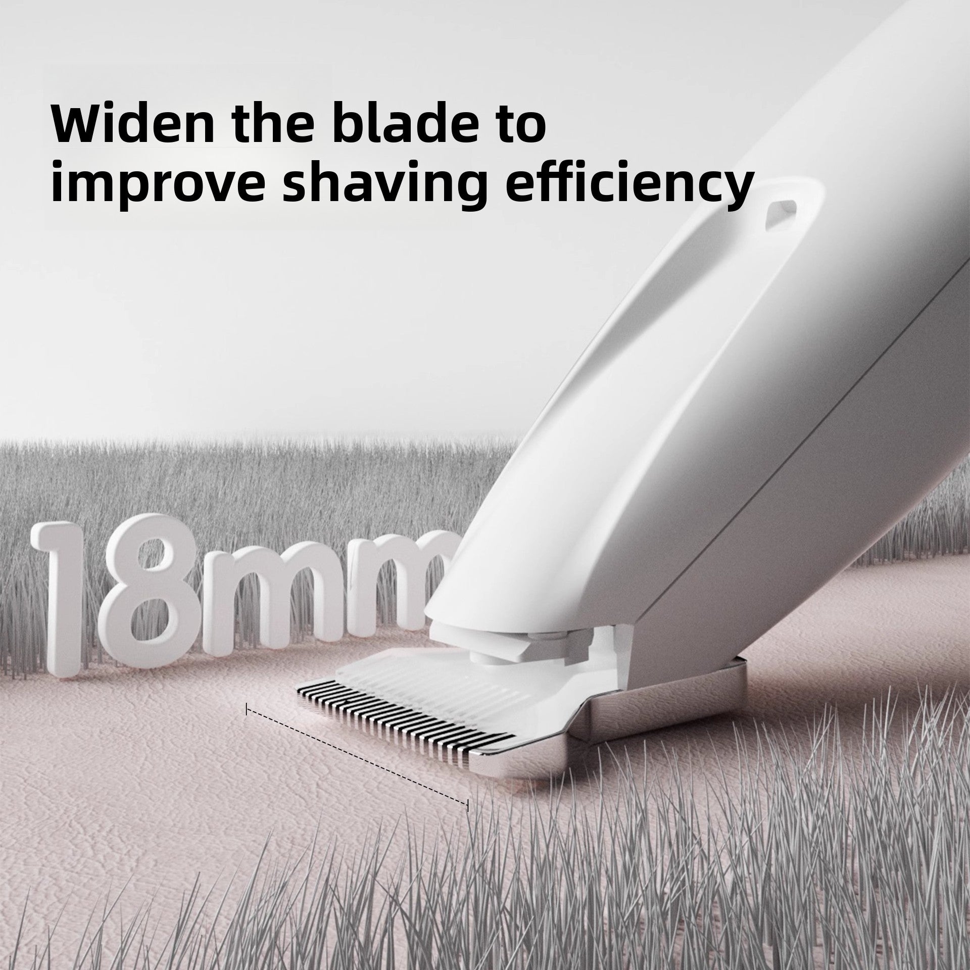 Quiet cordless shaver trimming fur between cat paw pads