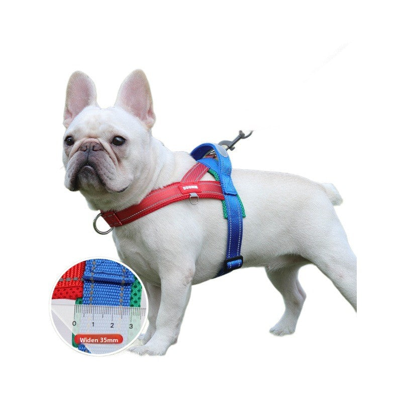 Saddle dog harnesses in two tone and tactical styles