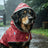 Reversible reflective dog raincoat, available in 2 colours, sizes Extra Small to 5XL, image 3