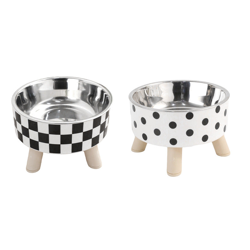 Raised stainless steel cat bowl with stand, detail photo 4