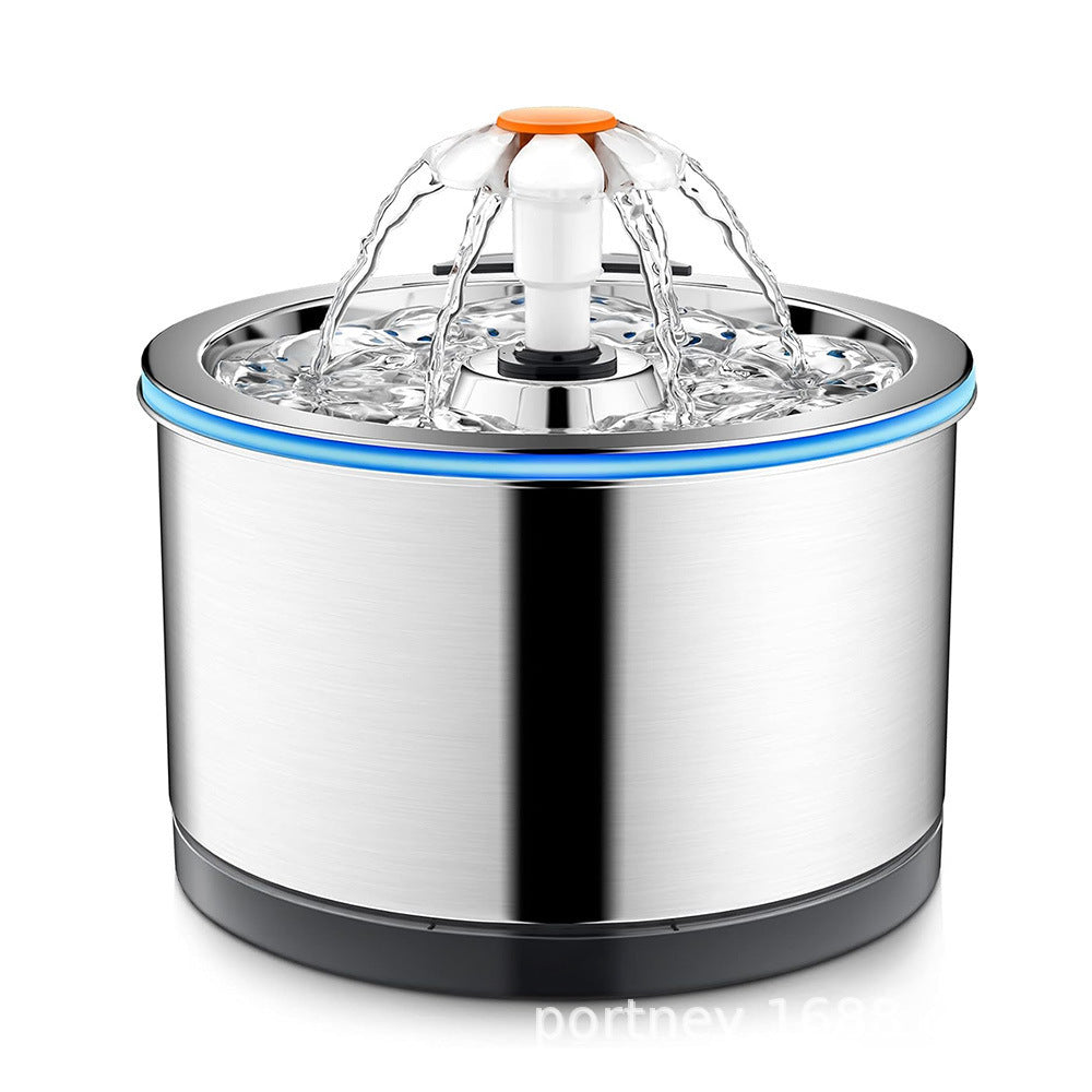 Stainless Steel Pet Water Fountain with Filter