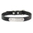 PU leather pet collar with ID tag and bell, in use with a pet