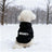 Hooded fleece sweatshirt for small dogs and cats, in use with a pet