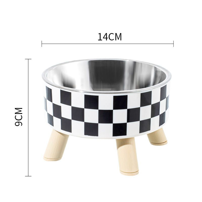 Elevated Pet Food Bowl with Stainless Steel Insert
