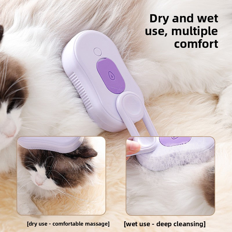 No-Bath Spray Massage Comb for Cats and Dogs, Loose Fur Remover