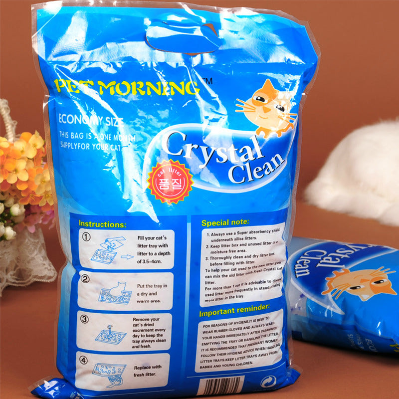 Crystal Cat Litter 3.8L, Odour Control Absorbent Sand