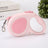 Round cord retractable lead with non slip handle in pink