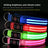 Waterproof LED fibre optic dog collar in Blue, side view