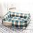 Check pattern pet nest bed with removable washable cover, photo 15 of 77