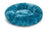 Round long plush nest bed for cats and dogs in Tie-Dye Sapphire Blue
