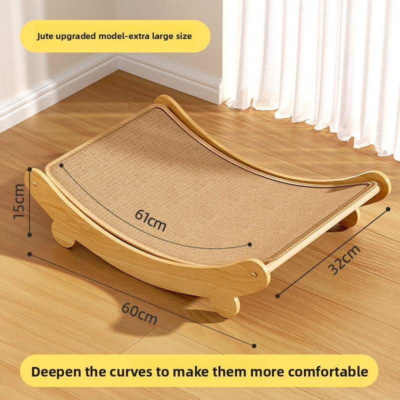 Jute cat scratching rocking bed for cats, product gallery photo