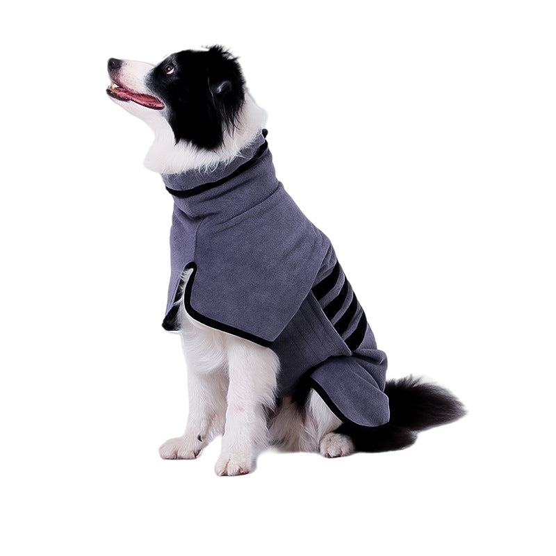 Quick-Dry Microfibre Dog Bathrobe, Absorbent Drying Coat After Baths