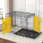 Black foldable wire dog crate with divider panel, photo 3