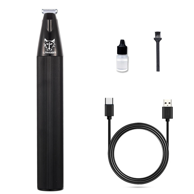 Wide Tooth USB Pet Trimmer for Face, Ears and Paws, Quiet Motor