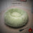 USB heated round pet bed in grey plush