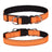 Reflective padded dog collar with locking buckle in Grey, material detail