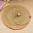Round woven cattail grass cat scratch mat in Brown, size 40cm Diameter