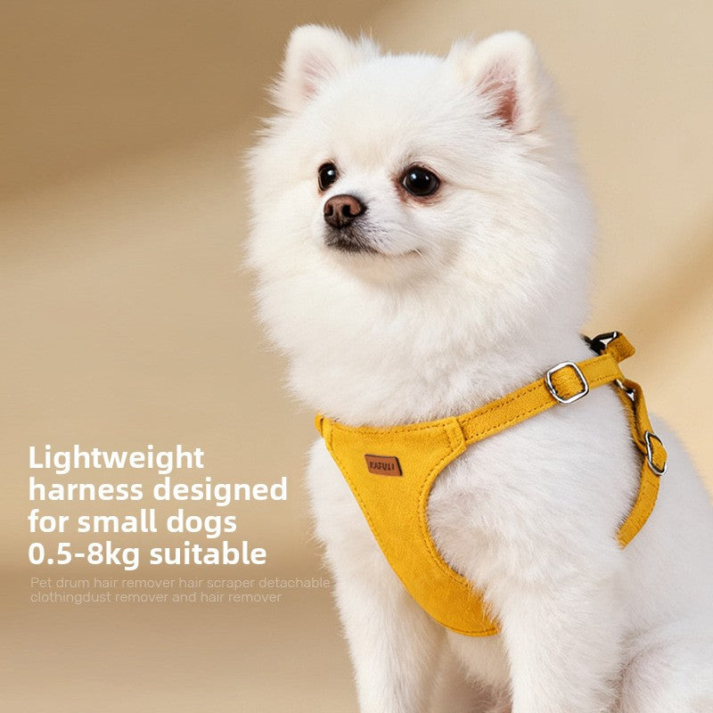 Suede-feel harness and lead for small pets, ideal for everyday use