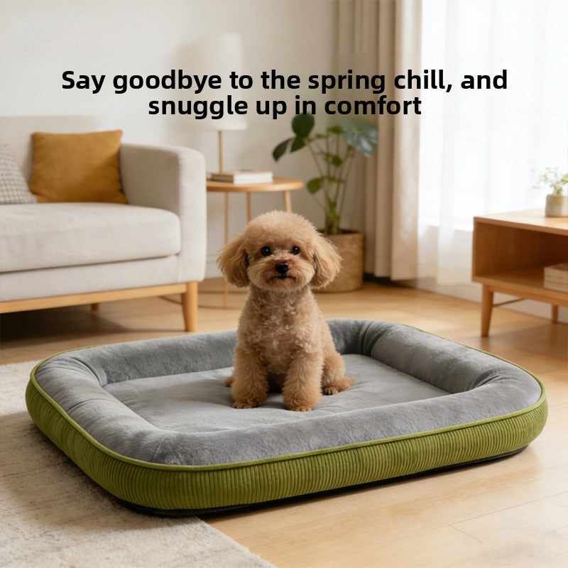 Rectangular padded pet mat for dogs and cats, further angle view