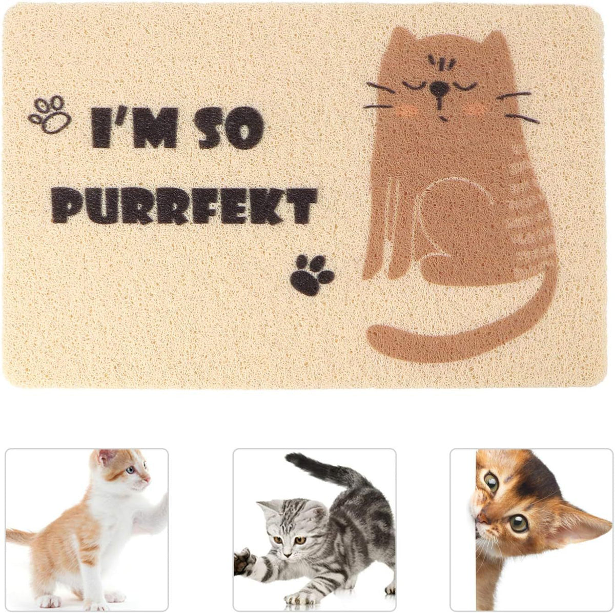 Coil Loop Cat Litter Trapping Mat, Washable Polyester Fibre