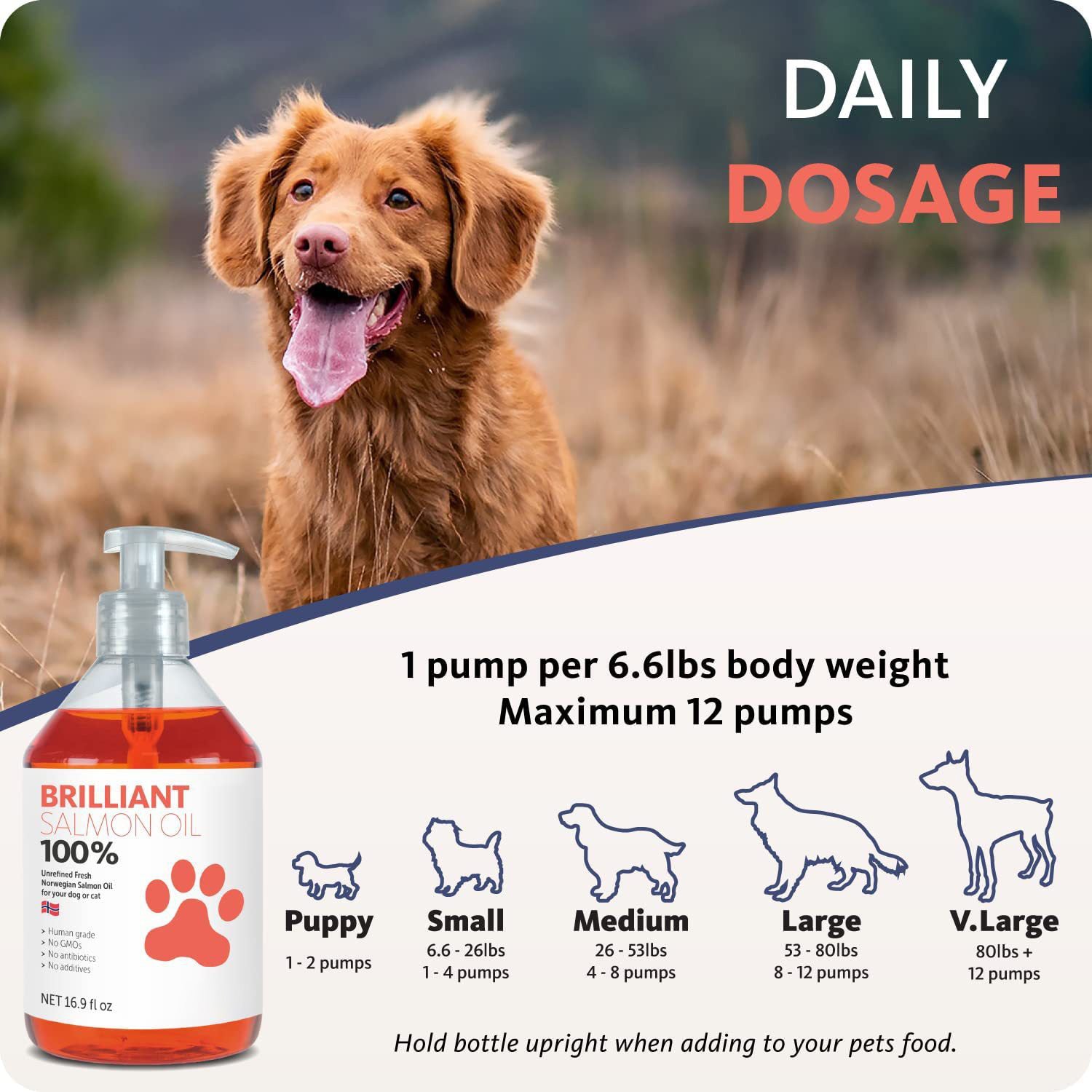 Norwegian Salmon Oil for Cats and Dogs, Skin and Coat Care