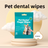 Pet Grooming Wipes and Disposable Gloves Kit for Cats and Dogs