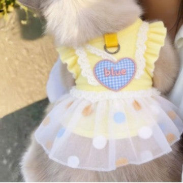 Yellow summer princess dress for small dogs and cats, in Yellow, image 3