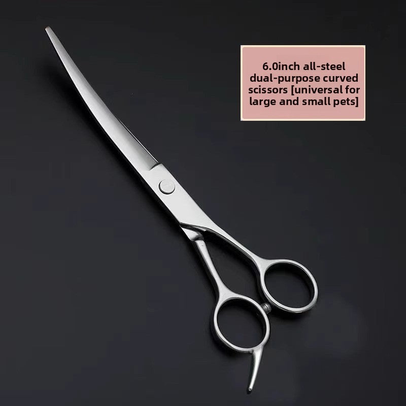 Pet Grooming Scissors Set, Curved, Straight and Thinning Shears