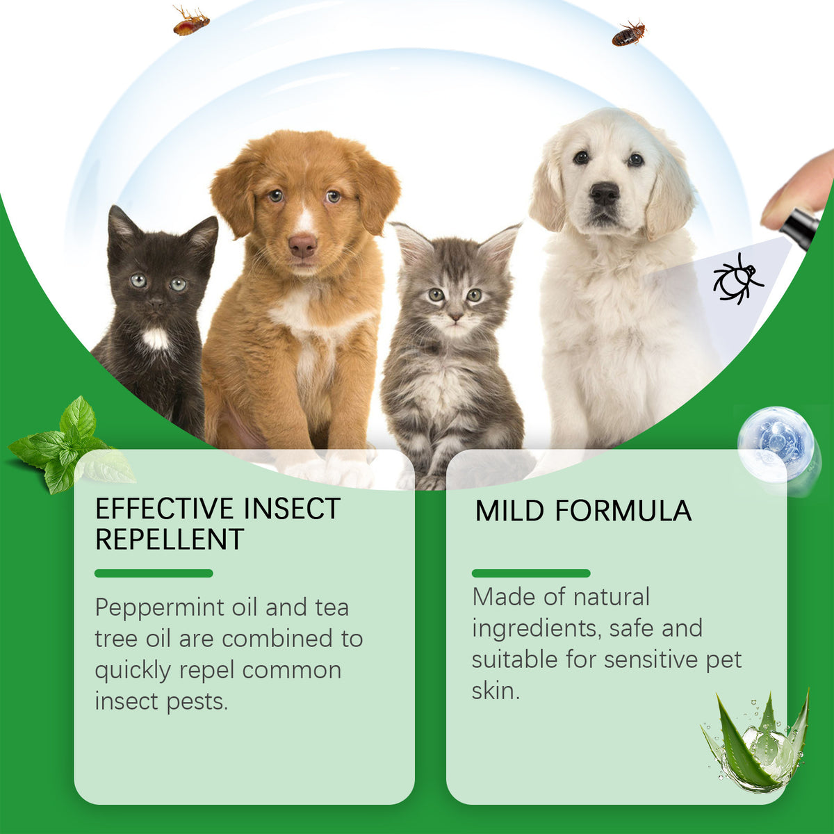 Pet Repellent and Care Spray for Dogs and Cats