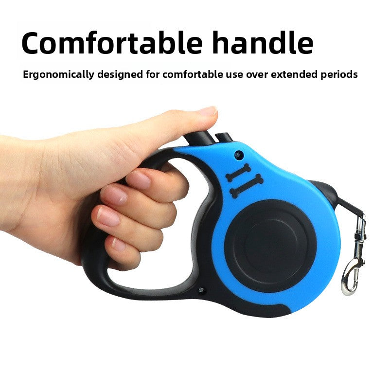 Nylon retractable dog lead with anti-slip handle, product image 1