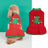 Christmas knitted pet jumper with festive design in Wine Red Gingerbread, close-up detail