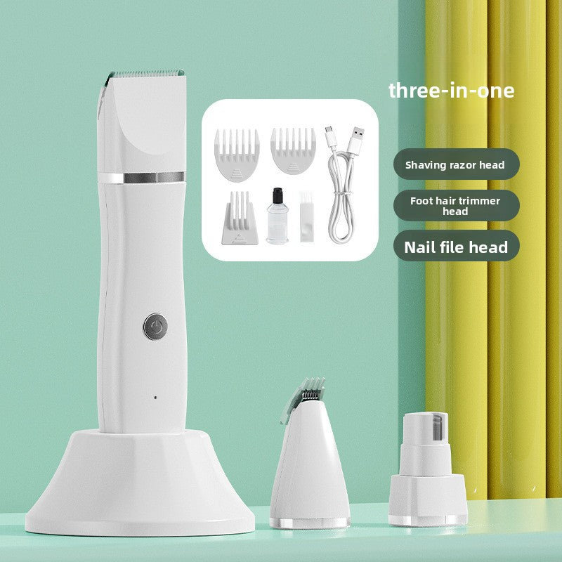 Rechargeable Pet Grooming Clipper Set with Comb Attachments