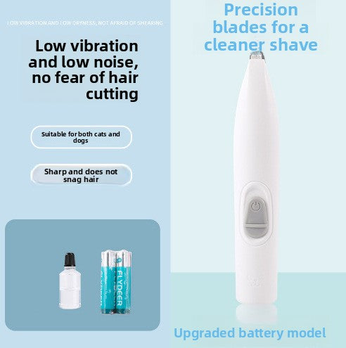 Cordless Pet Trimmer for Paws and Face with Precision Blade