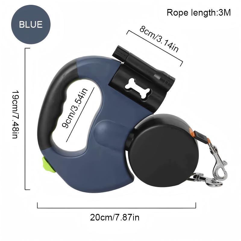Dual head retractable lead for walking two pets, product image 5