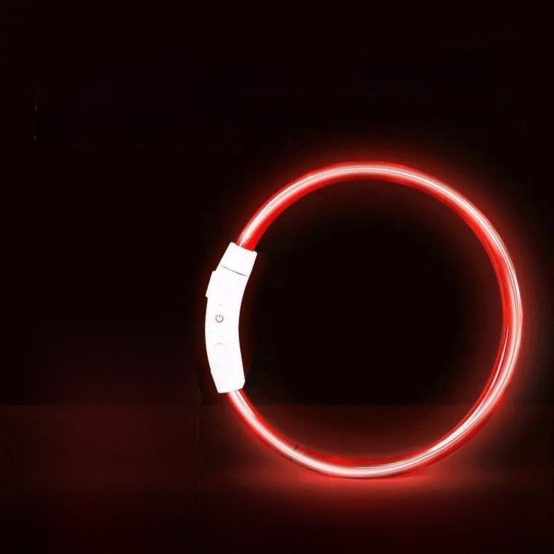Trim to fit LED dog collar glowing in bright colour, product image 14