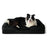 Comfortable sponge pet bed in dark grey for dogs