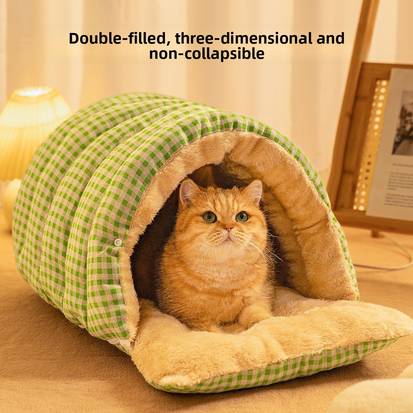 Convertible Zip Pet Cave Bed for Cats and Small Dogs, Washable