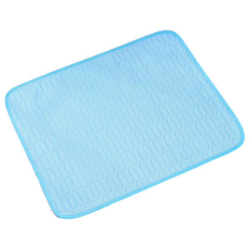 Cooling Ice Silk Mat for Cats, Non-Slip Summer Pad with Latex Layer