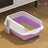 Large Semi-Enclosed Cat Litter Box with Scoop and High Splash Guard