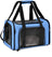 Black breathable mesh pet carrier bag with geometric pattern, photo 17