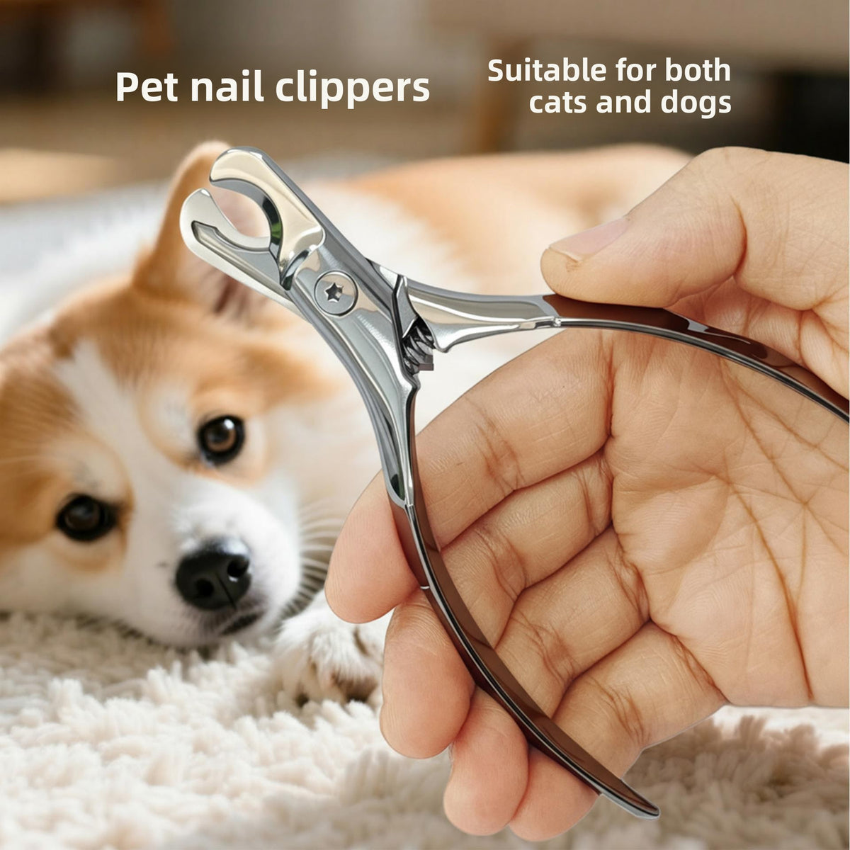 Rust-Resistant Stainless Steel Nail Clippers for Dogs and Cats