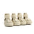 Breathable summer dog shoes with non-slip soles in Black with Yellow Strip, top view