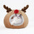 Beige reindeer shaped pet den tent with removable mat, view 5