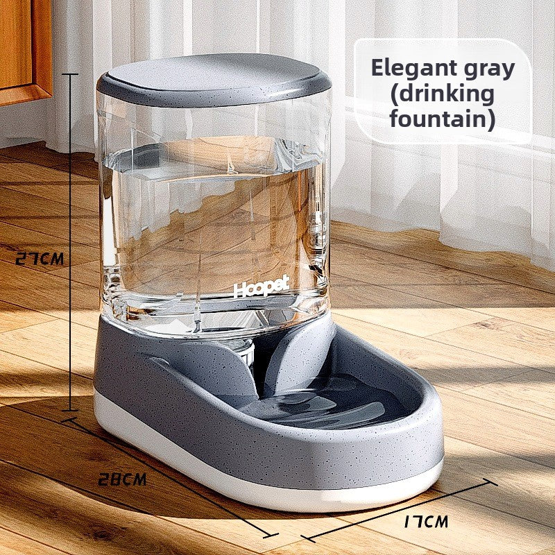 Gravity-Fed Automatic Pet Water Dispenser and Food Feeder Set, 3500ml Large Capacity