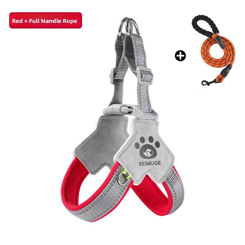 Escape-resistant reflective dog harness, ideal for everyday use