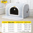 Enclosed pet bed with door curtain and removable pad for cats, photo 21