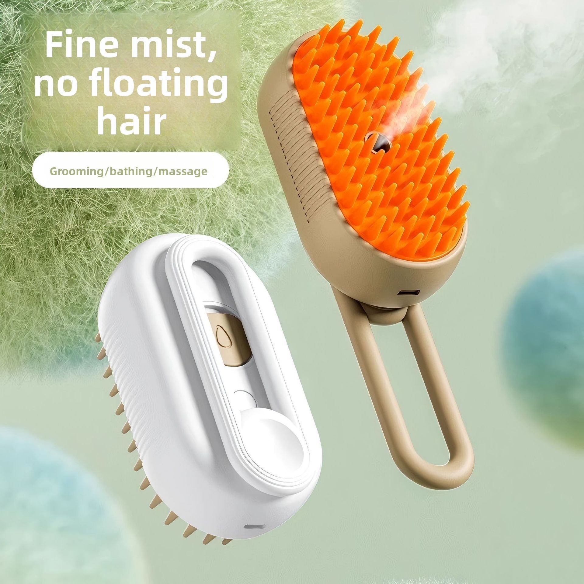 Rechargeable Steam Massage Comb for Pet Hair Removal, Dogs and Cats