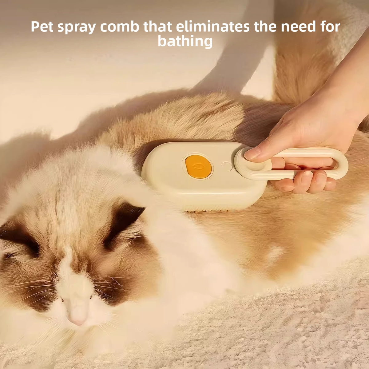 Rechargeable Steam Massage Brush for Loose Cat and Dog Hair